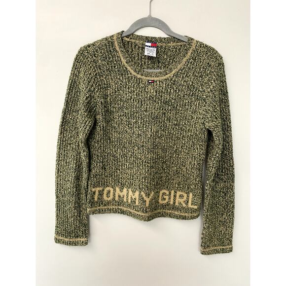 Y2K Tommy Hilfiger Tommy Girl Wool Blend Sweater Women's L - Picture 9 of 9